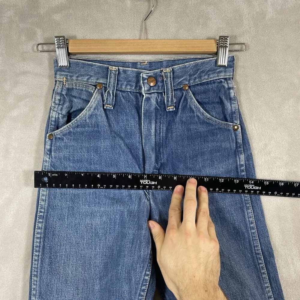 Vtg 60s Sanforized Blue Bell Wrangler Maverick Jeans Kids 10 24x24 Repaired True